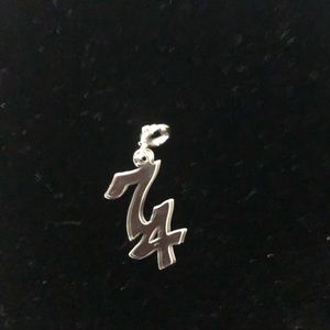 Sterling “74” charm
